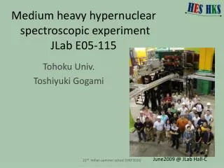Medium heavy hypernuclear spectroscopic experiment JLab E05-115