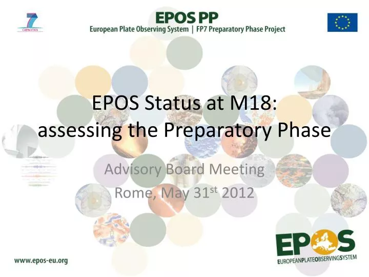 epos status at m18 assessing the preparatory phase