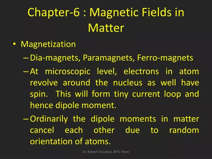 chapter 6 magnetic fields in matter