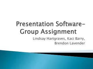 Presentation Software-Group Assignment