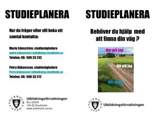 STUDIEPLANERA STUDIEPLANERA