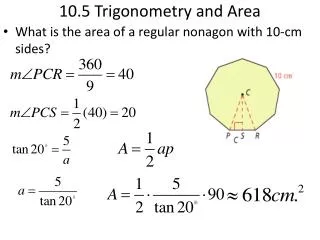 10.5 Trigonometry and Area