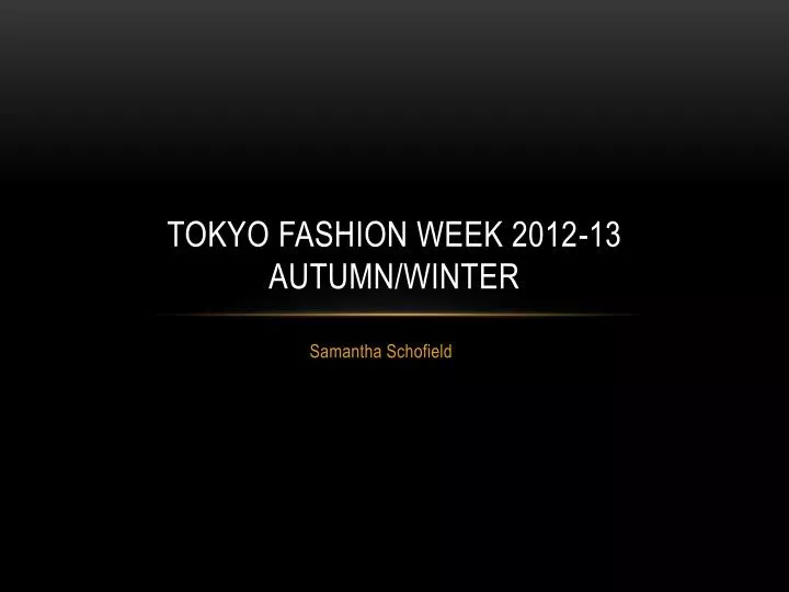 tokyo fashion week 2012 13 autumn winter