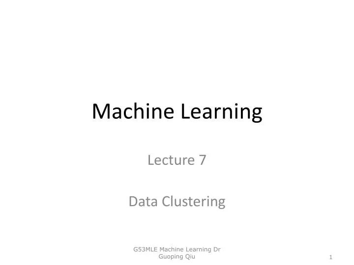 machine learning