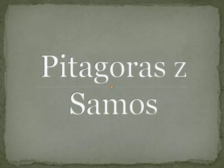 pitagoras z samos