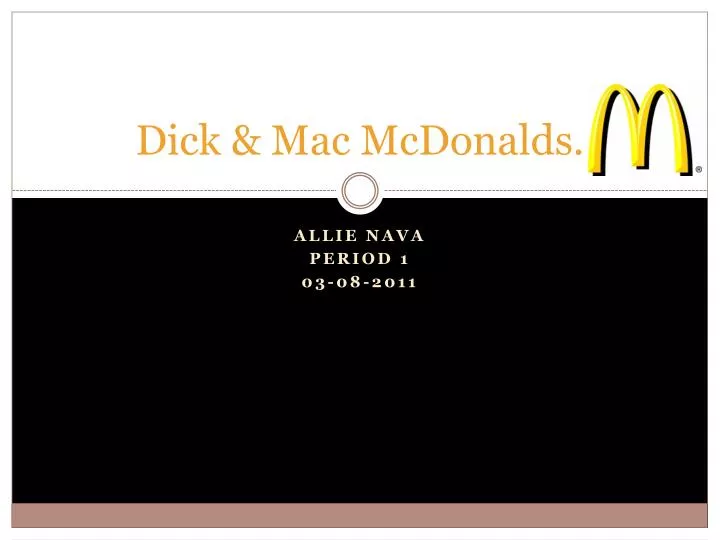 dick mac mcdonalds