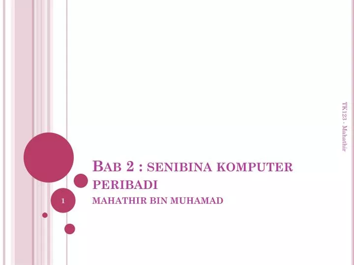 bab 2 senibina komputer peribadi