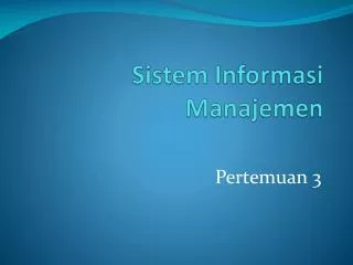 sistem informasi manajemen