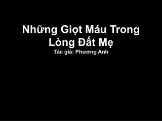 nh ng gi t m u trong l ng t m t c gi ph ng anh
