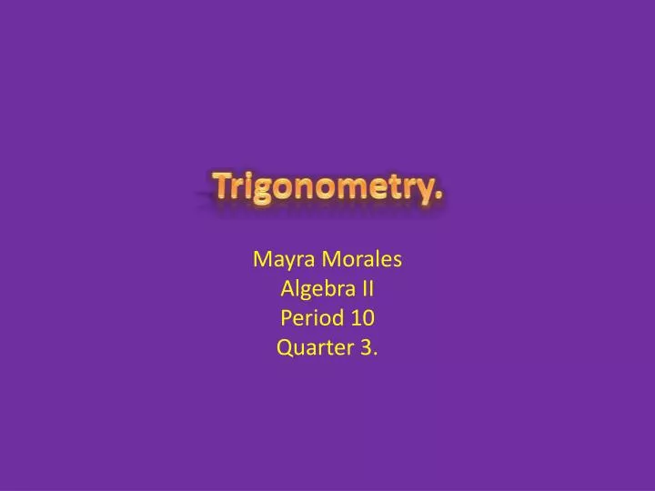 trigonometry