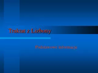 traktat z lizbony