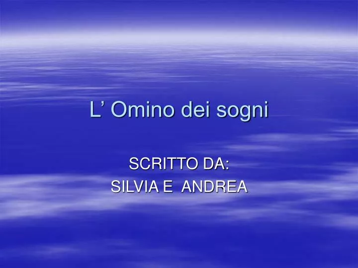 l omino dei sogni