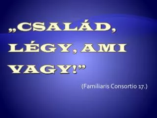 csal d l gy ami vagy