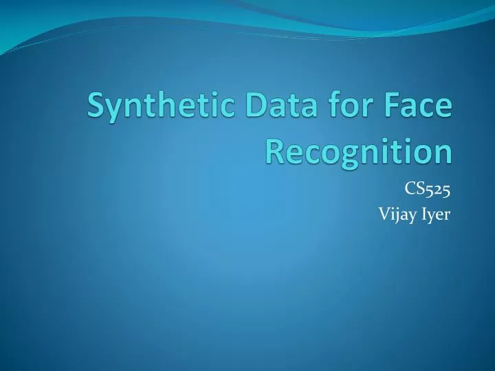 synthetic data for face recognition