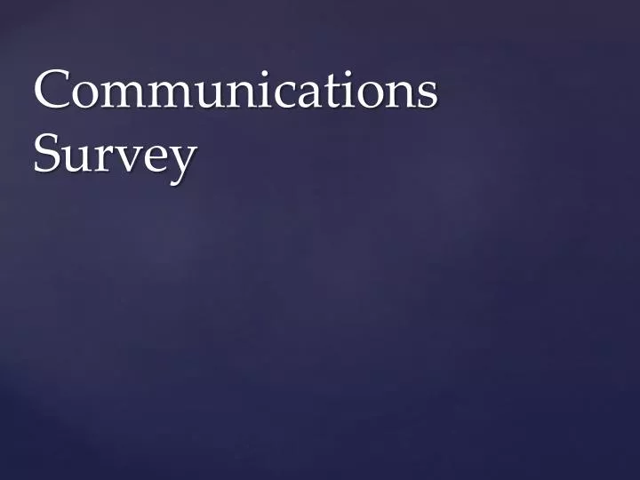 communications survey