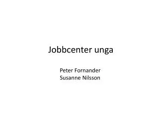 jobbcenter unga