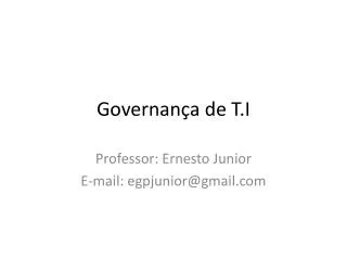 governan a de t i