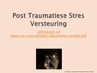 post traumatiese stres versteuring