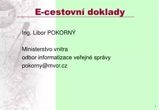 e cestovn doklady