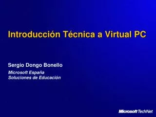 introducci n t cnica a virtual pc