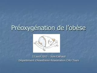 Préoxygénation de l’obèse