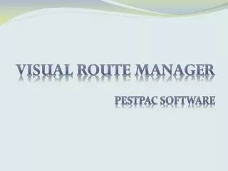 Visual Route Manager