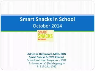 Smart Snacks in School October 2014