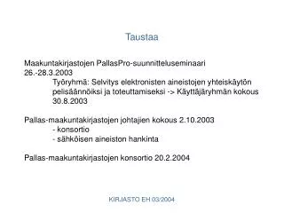taustaa