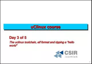 uClinux course