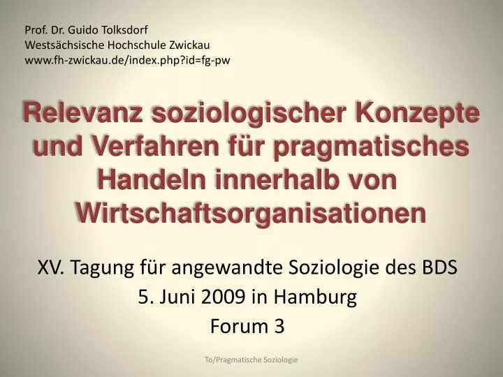 xv tagung f r angewandte soziologie des bds 5 juni 2009 in hamburg forum 3