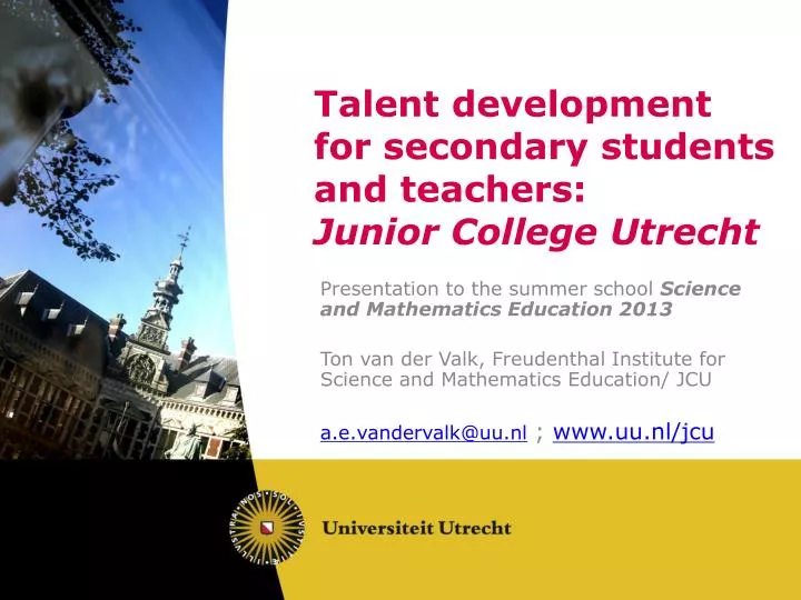 talent development for secondary students and teachers junior college utrecht