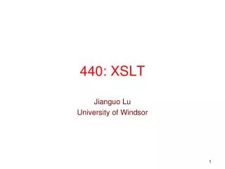 440: XSLT