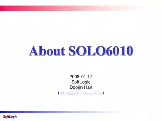 About SOLO6010
