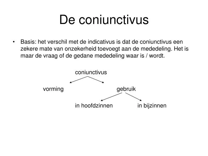 de coniunctivus