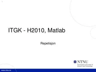 itgk h2010 matlab