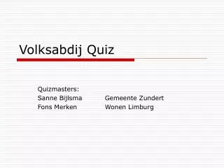 volksabdij quiz