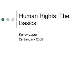 Human Rights: The Basics