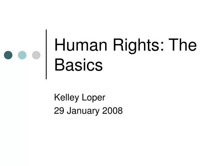 human rights the basics