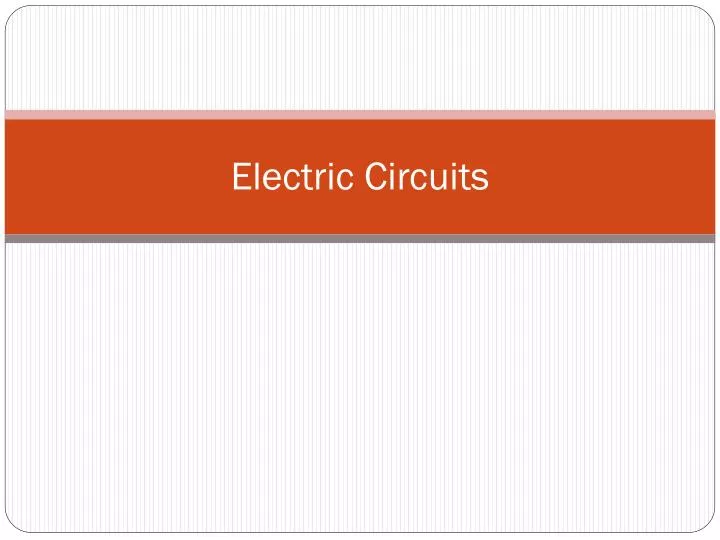 electric circuits