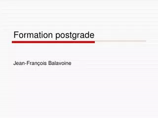 formation postgrade