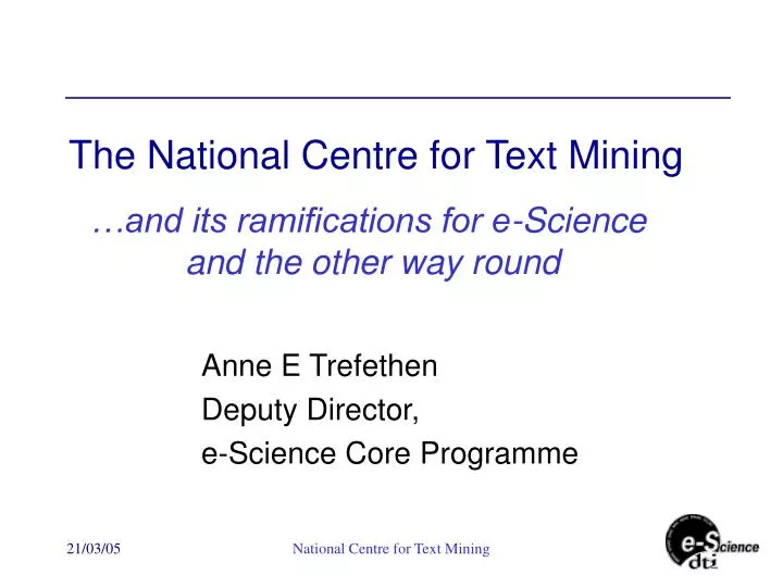 the national centre for text mining