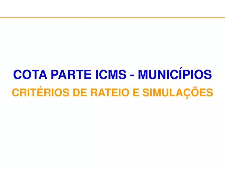 cota parte icms munic pios crit rios de rateio e simula es