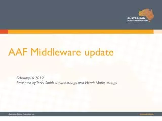 AAF Middleware update