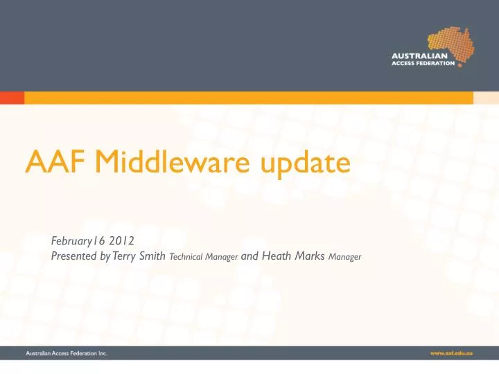 aaf middleware update