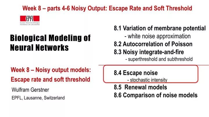 biological modeling of neural networks