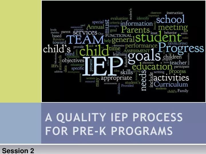 a quality iep process for pre k programs