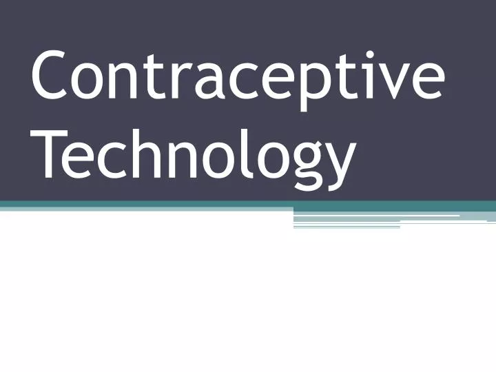 contraceptive technology