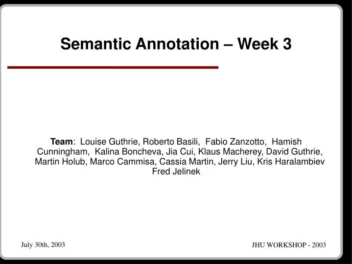 semantic annotation week 3
