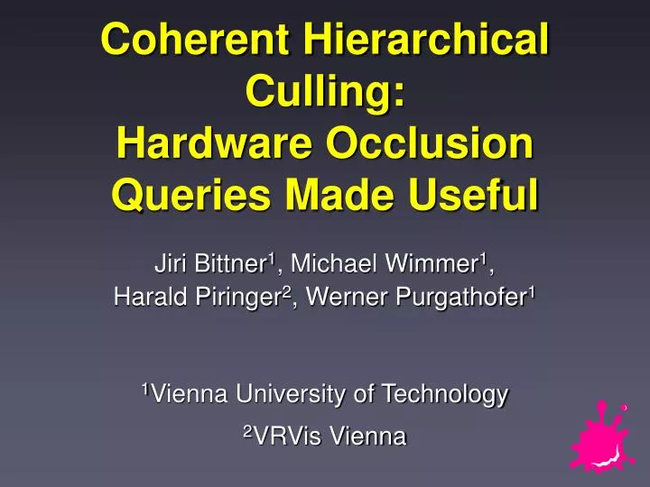 coherent hierarchical culling hardware occlusion queries made useful