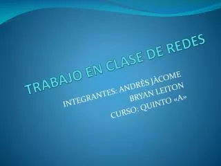 trabajo en clase de redes